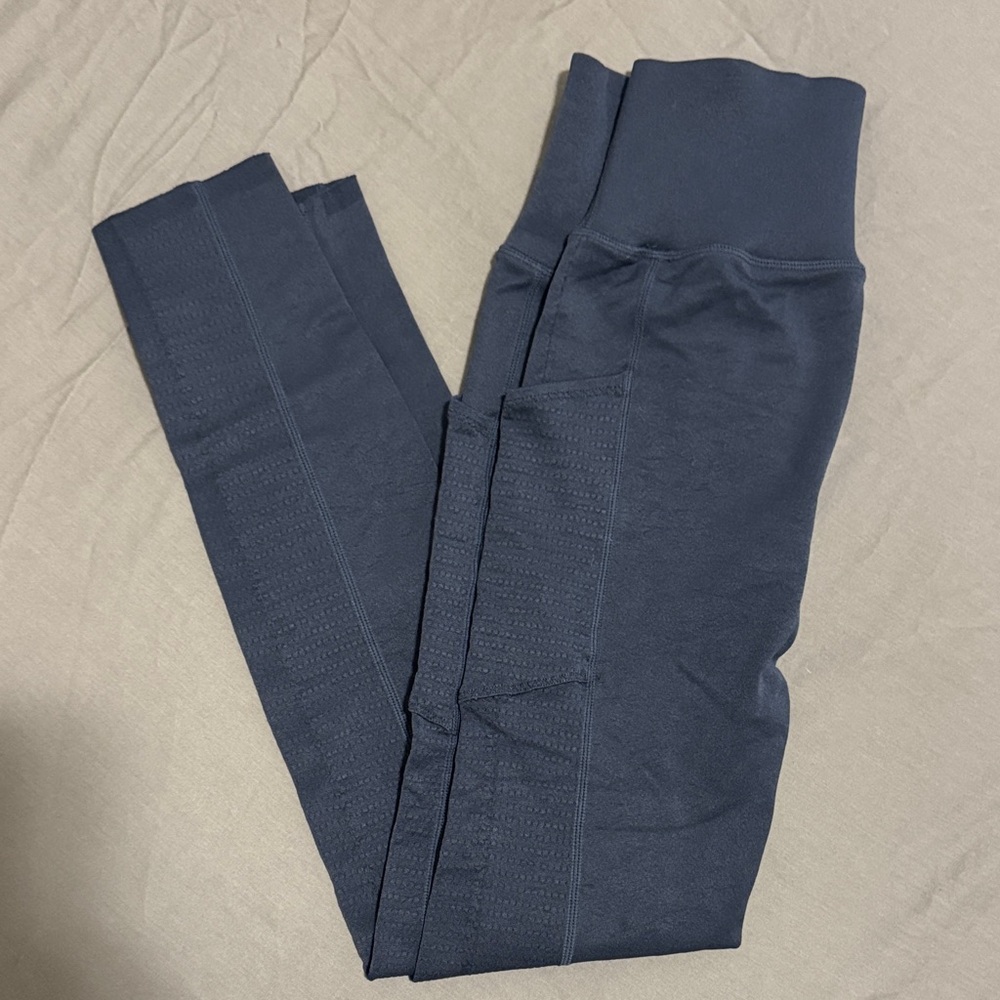 Navy Blue High-Waisted Leggings